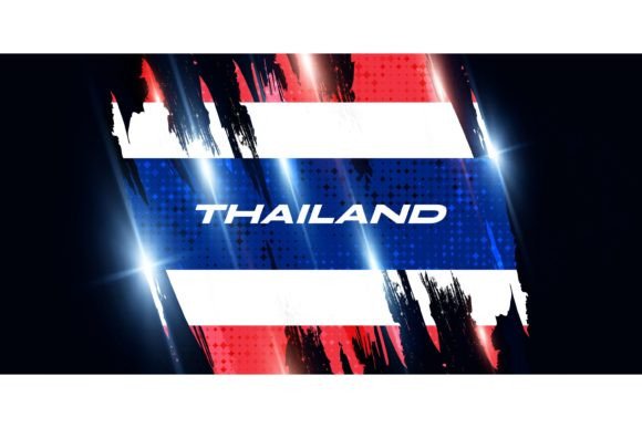 Download Thailand Flag in Brush Paint Style - Style Collection