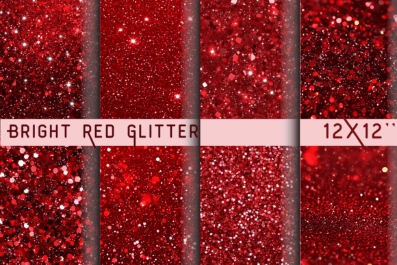 Download Bright Red Glitter Background - Round Collection
