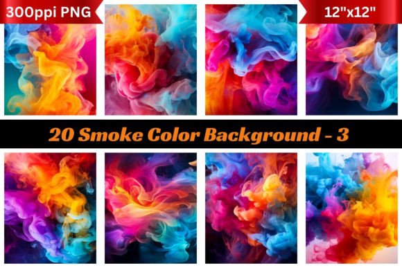 Download 20 Smoke Color Backgrounds 3 - Round Collection