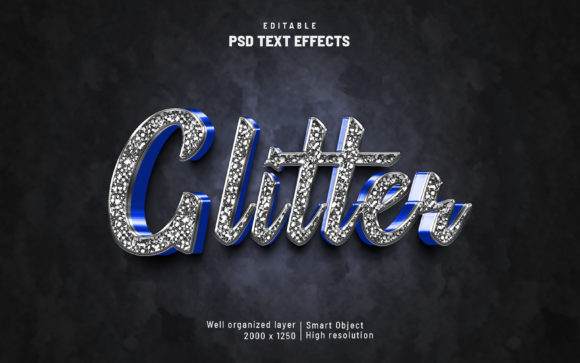 Download Glitter Sparkle Silver Text Effect Style - Style Collection