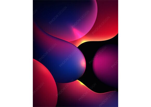 Download 3d Abstract Neon Fluid Background - Round Collection