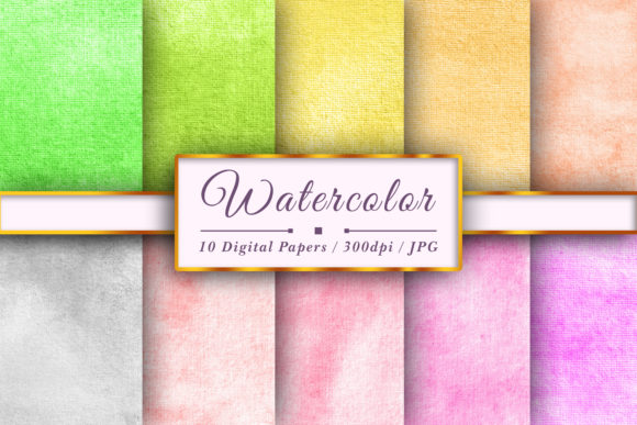 Download Watercolor Soft Color Digital Papers - Digital Collection
