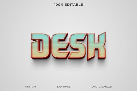 Download Desh 3D Text Style Effect - Style Collection