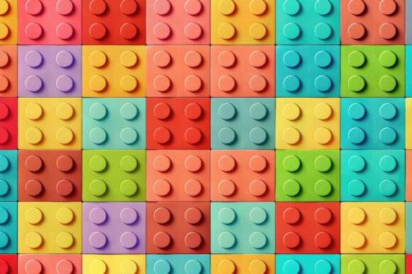 Download Lego Bricks Background Wallpaper - Round Collection