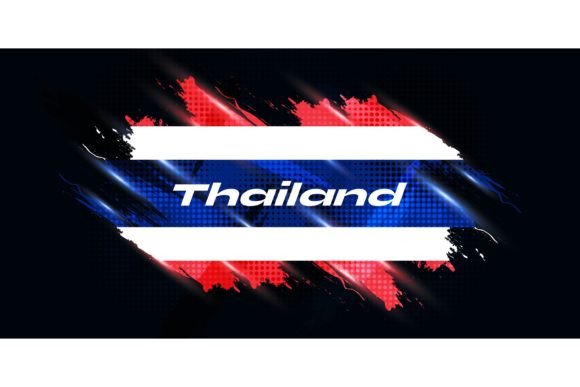 Download Thailand Flag in Brush Paint Style - Style Collection