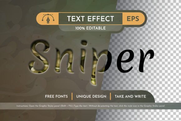 Download Sniper Text Effect, Graphic Style - Style Collection