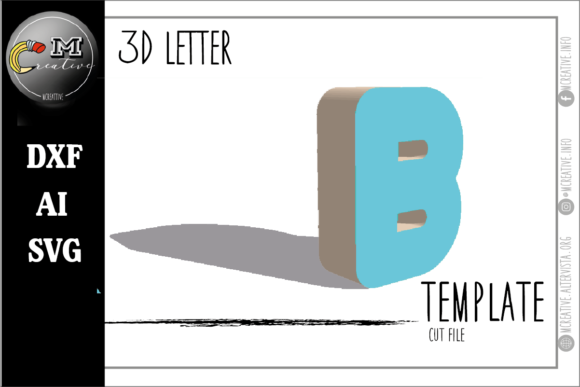 Download 3D Letter Rounded: B - Round Collection