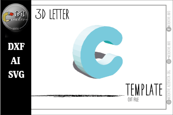 Download 3D Letter Rounded: C - Round Collection