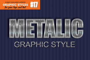 Download 10 Metal / Chrome Graphic Style for Adobe Illustrator - Style Collection