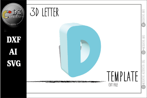 Download 3D Letter Rounded: D - Round Collection