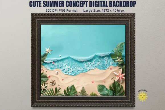 Download Cute Summer Concept Digital Backdrop - Digital Collection