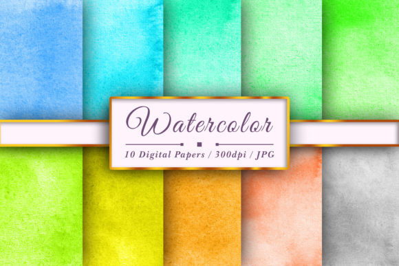 Download Watercolor Soft Color Digital Papers - Digital Collection