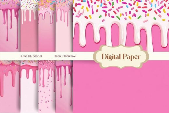 Download Ice Cream Drip Background Wallpaper - Round Collection