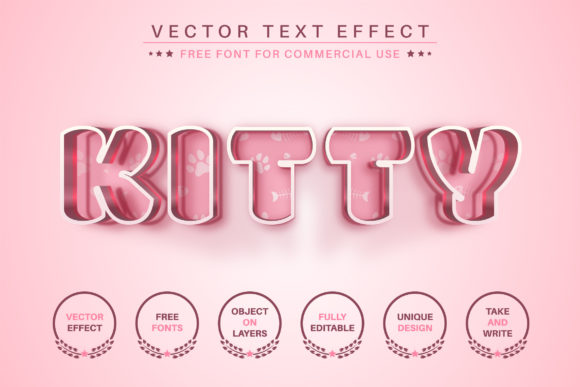 Download Kitty - Editable Text Effect, Font Style - Style Collection