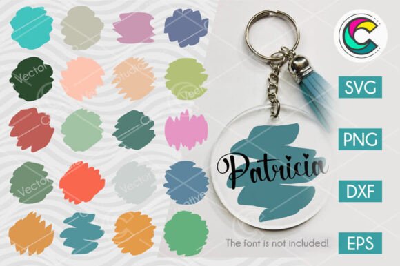 Download Brush Round Keychain SVG Patterns - Round Collection