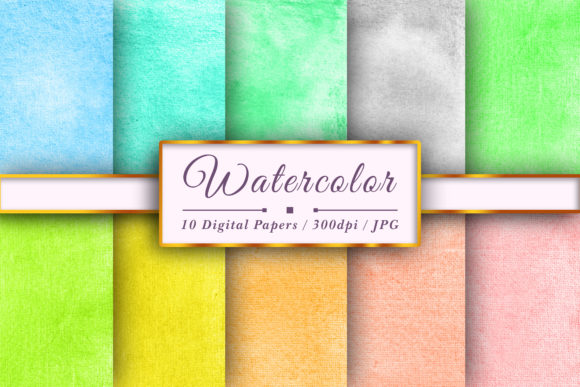 Download Watercolor Soft Color Digital Papers - Digital Collection