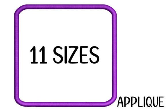 Download Rounded Square Satin Stitch Appliqué - Round Collection