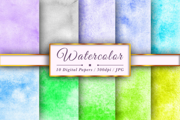 Download Watercolor Soft Color Digital Papers - Digital Collection