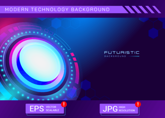 Download Futuristic Modern Technology Background - Round Collection