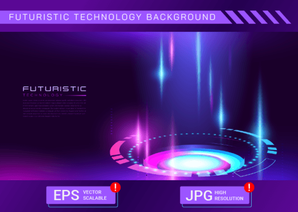 Download Futuristic Technology Background - Round Collection