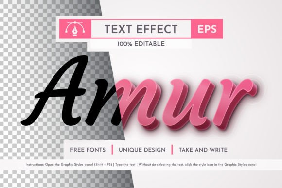 Download Amur Editable Text Effect, Graphic Style - Style Collection