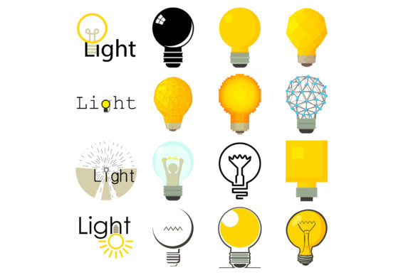 Download Light Lamp Icons Set, Cartoon Style - Style Collection