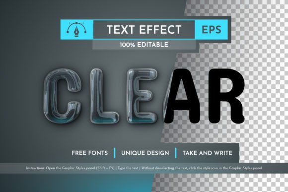 Download Clear Text Effect, Graphic Style - Style Collection