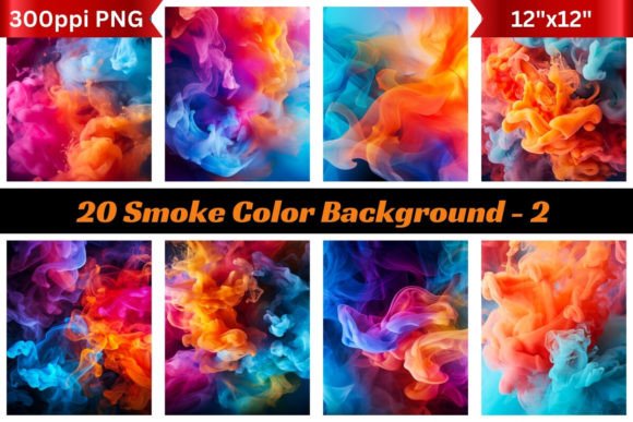 Download 20 Smoke Color Backgrounds 2 - Round Collection