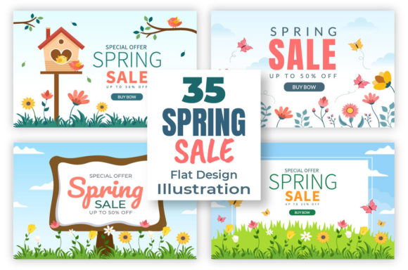 Download 35 Spring Sale Blossom Flower Background - Round Collection