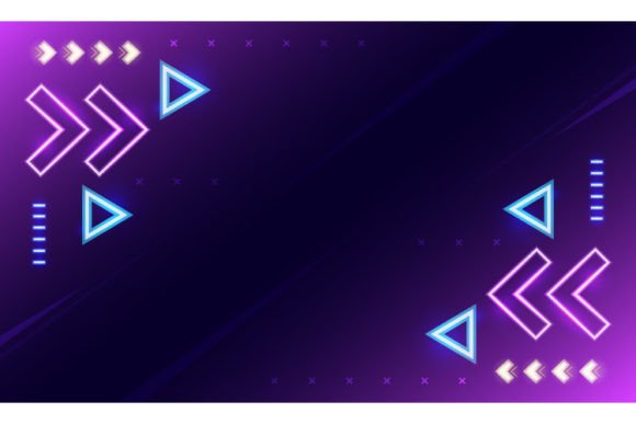 Download Neon Template Background Design Concept - Round Collection