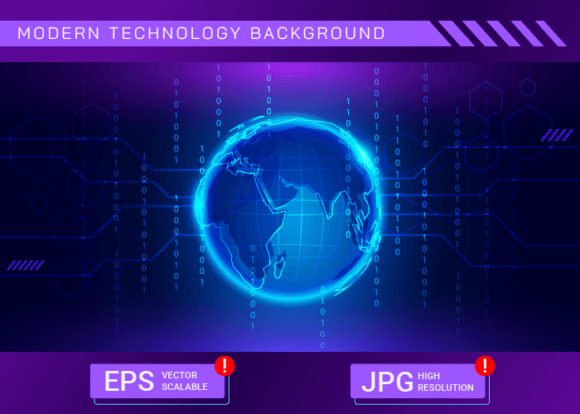 Download Modern Global Technology Background - Round Collection