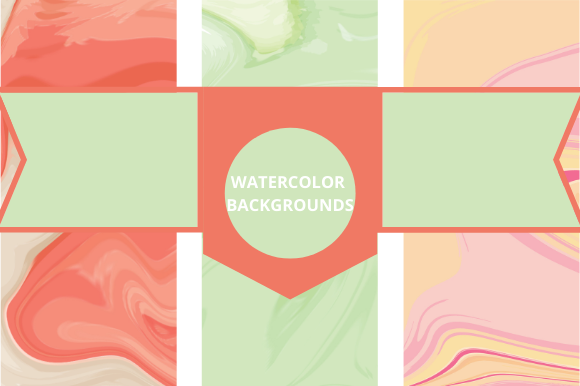 Download Watercolor Background Graphic Templates - Round Collection
