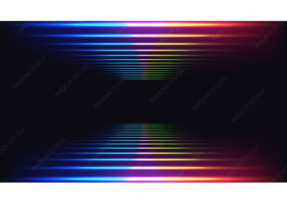 Download Colorful Abstract Background Neon Light - Round Collection