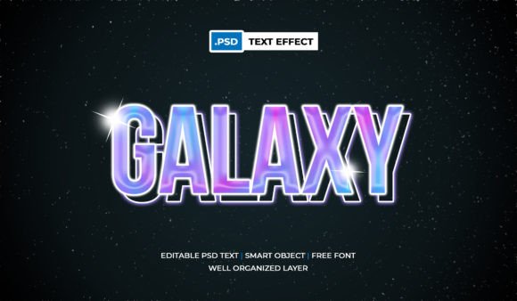Download Galaxy Text Effect in Holographic Style - Style Collection