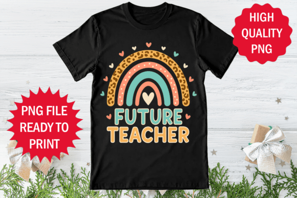 Download Future Teacher Rainbow Style Leopard Png - Style Collection