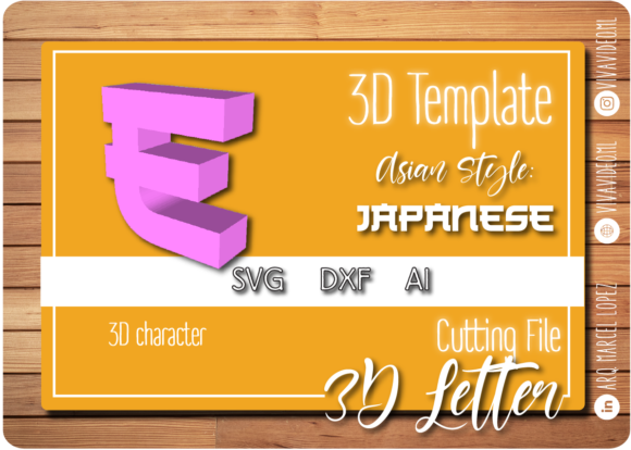Download 3D Letter Asian Style - E - Style Collection