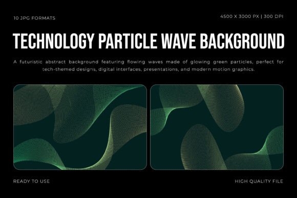 Download Technology Particle Wave Background - Round Collection