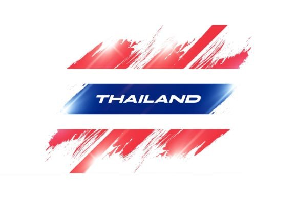 Download Thailand Flag in Brush Paint Style - Style Collection