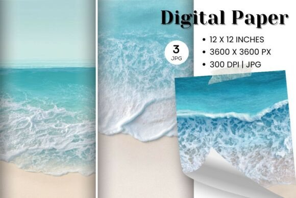 Download Wave Sea Beach Background Wallpaper_46 - Round Collection