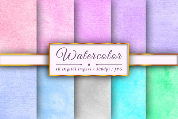 Download Watercolor Soft Color Digital Papers - Digital Collection