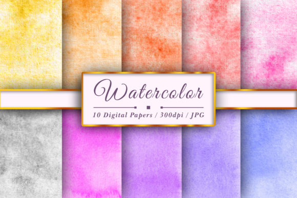 Download Watercolor Soft Color Digital Papers - Digital Collection