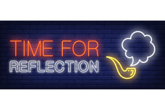 Download Time for Reflection Neon Sign. Smoking T - Neon sign Collection