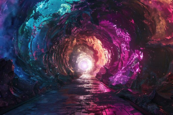 Download Colorful Tunnel Background Wallpaper - Round Collection