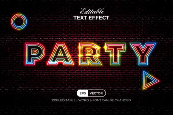 Download Party Text Effect Neon Style - Style Collection