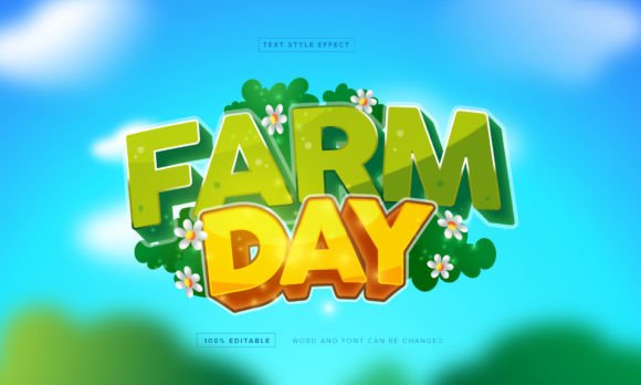 Download Farm Day Text Style Effect Editable - Style Collection